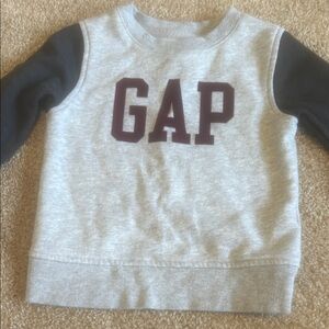 GAP Kids Light Gray and Dark Sleeve Sweatshirt